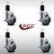 Service Caster 4'' SS Thermoplastic Rubber Swivel 1-3/4'' Expanding Stem Caster Set with Brake, 4PK SCC-SSEX20S414-TPRB-TLB-134-4 - alternate 2
